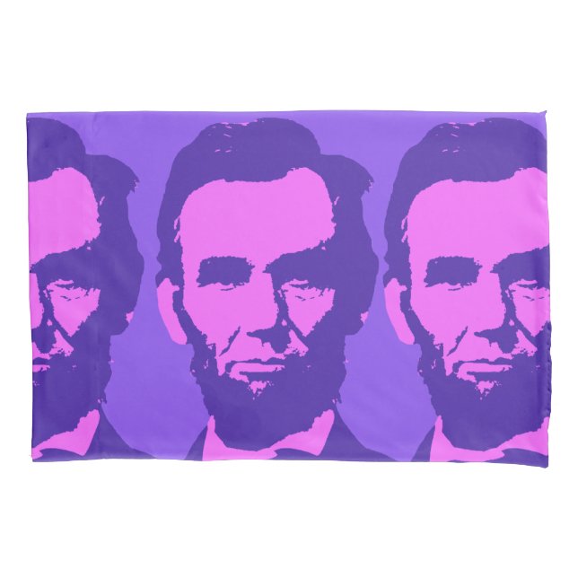 Abraham Lincoln em rosa e roxo Pop (Frente)