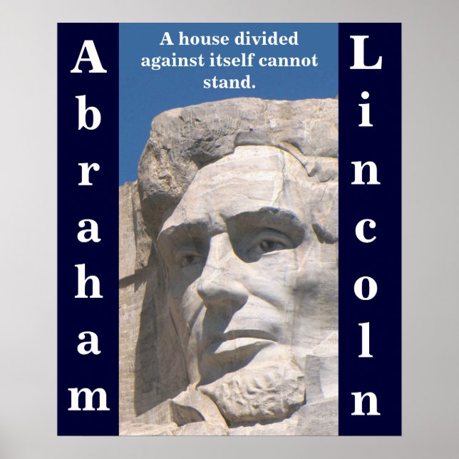 Abraham Lincoln House Divided Poster (Frente)