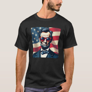 Abraham Lincoln Sunvidros American Flag T-Shirt