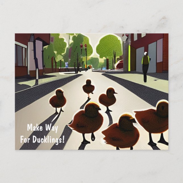 Abram Caminho Para Os Ducklings! Cartão Postal (Frente)