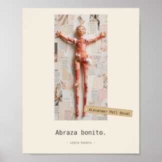 Abraza bonito — Joguetes de Tecido Poster
