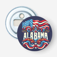 Abre de Garrafa Decorativa do Patriótico Alabama