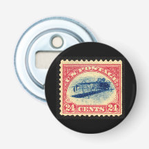 Abre-garrafas com Insígnia de Selo Inverted Jenny 