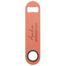 Abridor De Garrafa Bar Key Abertura de Garrafa Personalizada Coral Bridesmaid