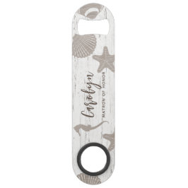 Abridor De Garrafa Bar Key Casamento com Tema de Praia Grão de Madeira