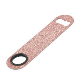 Abridor De Garrafa Bar Key Rosa Dourado - Brilhante rosa brilhante e cintilaç