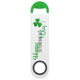 Abridor De Garrafa Bar Key Shamrock feliz cintilante Dia de Patrick