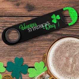 Abridor De Garrafa Bar Key Shamrock feliz cintilante Dia de Patrick