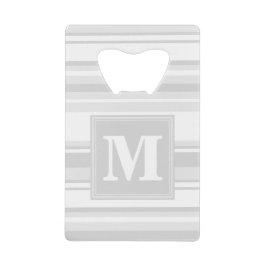 Abridor De Garrafa Cartão Em Forma De Crédito Banda de cinza leve monograma
