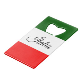 Abridor De Garrafa Cartão Em Forma De Crédito Bandeira italiana