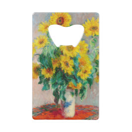 Abridor De Garrafa Cartão Em Forma De Crédito Buquê de Sunflower Claude Monet