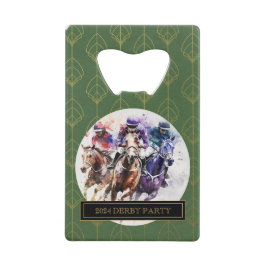 Abridor De Garrafa Cartão Em Forma De Crédito Elegante Race Horse Derby Partido Equestre