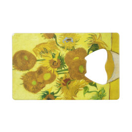 Abridor De Garrafa Cartão Em Forma De Crédito Girassóis Vincent van Gogh