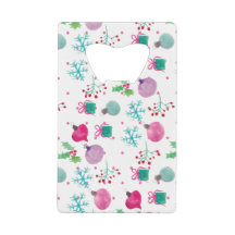 Padrão Temático de Natal Pintado à Mão com Aquarel