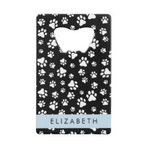 Padrões de pata, patas de cão, preto e branco, seu