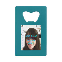 Abridor De Garrafa Cartão Em Forma De Crédito Personalize a foto.
