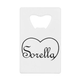 Abridor De Garrafa Cartão Em Forma De Crédito Sorella Irmã Italiana