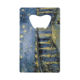 Abridor De Garrafa Cartão Em Forma De Crédito Starry Night Vincent van Gogh