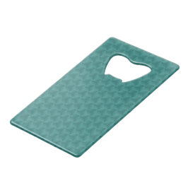 Abridor De Garrafa Cartão Em Forma De Crédito Uma tábua de corte azul-verde com um padrão hexago