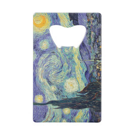 Abridor De Garrafa Cartão Em Forma De Crédito Vincent Van Gogh A Noite Estrelada 