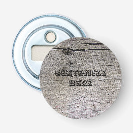 Abridor de garrafa de madeira personalizado do ímã