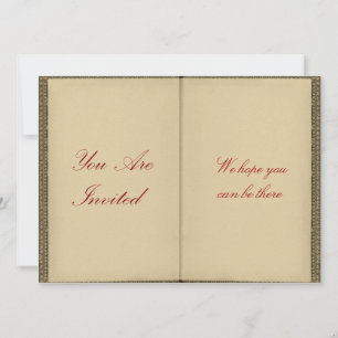 Abrir Livro - Convites de Estilo de Vintagem