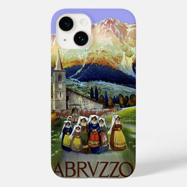 Abruzzo Itália Arte de Poster de Viagem Vintage co (Verso)