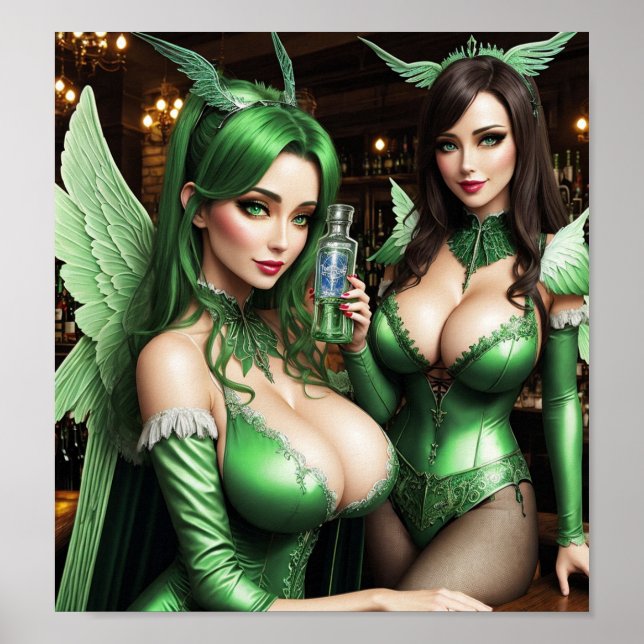 Absinthe Green Fairy Poster (Frente)