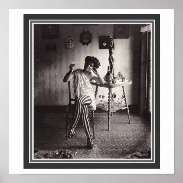 "Absinthe When Ela Espera" 12 x 12 Poster (Frente)