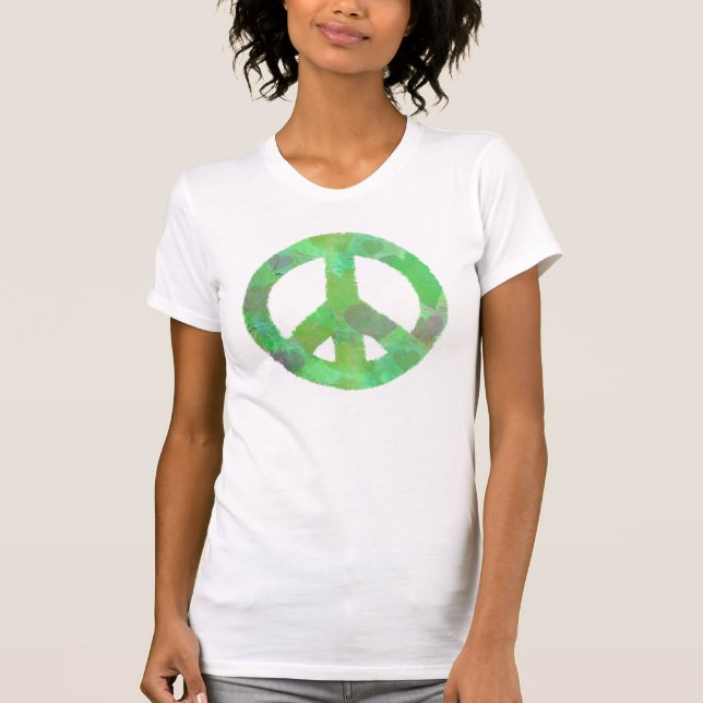 Abstrac bonito da CAMISA VERDE do DESIGN T do (Frente)