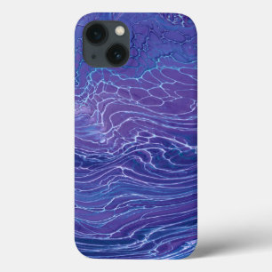 Abstração Acrírica do Marble de lavanda Azul