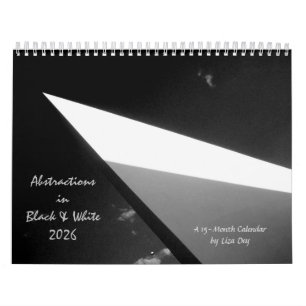 'Abstrações em Preto e Branco' Calendário 2026