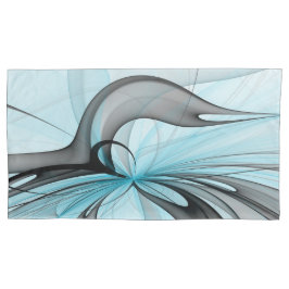Abstract Anthracite Gray Blue Modern Fractal Art