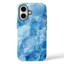 Abstract Blue Frozen Ice Crystal Texture Pattern