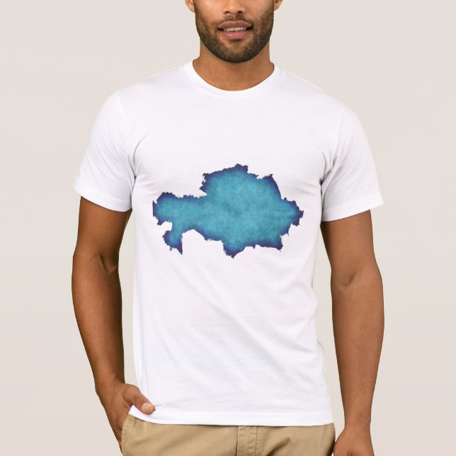 Abstract Blue Watercolor Men’s T-Shirt (Frente)