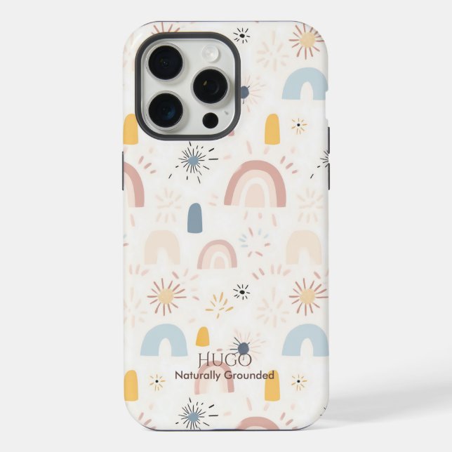 Abstract Boho Rainbow Pattern - Minimalist Nature  (Verso)