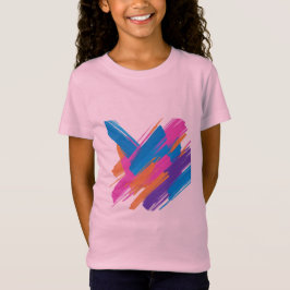 Abstract Brush Stroke Art T-Shirt – Vibrant Minima