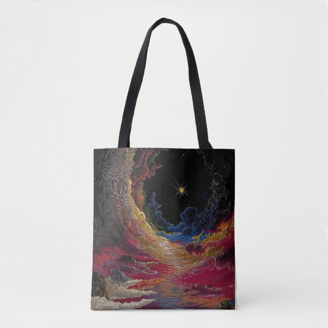 Abstract Cosmic Night Tote Bag (Frente)