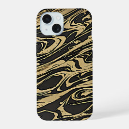 Abstract Fluid Art - Black Marble Effect