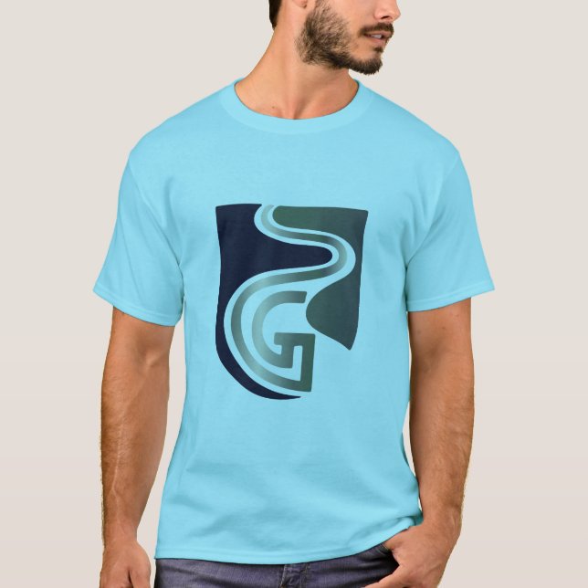 Abstract G Letter Modern Minimalist T-Shirt (Frente)