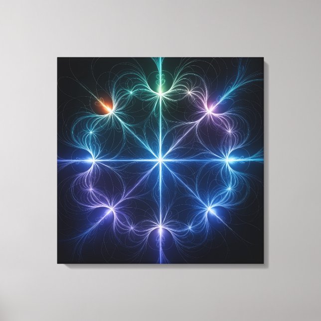 Abstract Geometric Light Canvas Art (Frente)