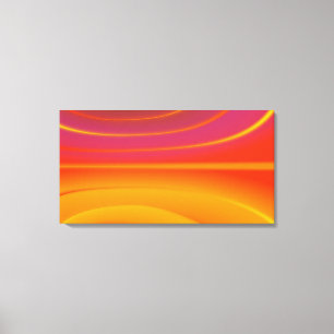 Abstract Orange Swirl Wrapped Canvas Print