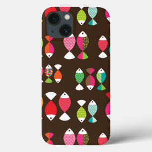 Abstract retro fish underwater pattern 2