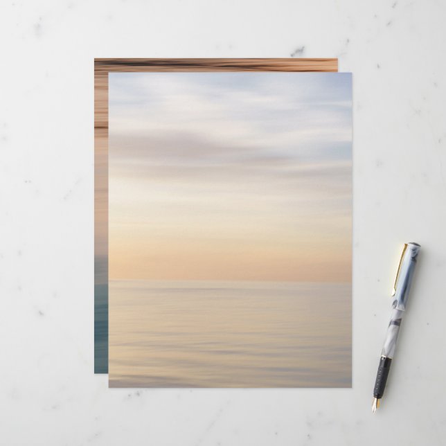 Abstract sunset water texture Scrapbook Paper (Frente/Verso In Situ)