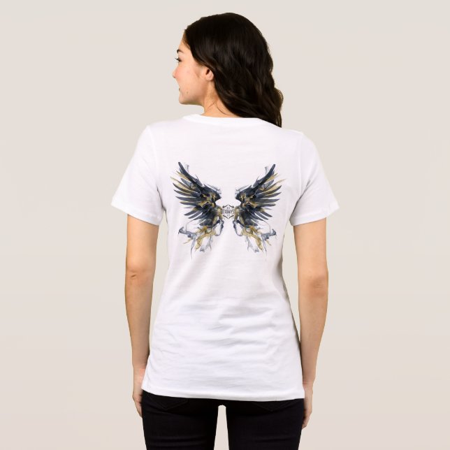 Abstract Wings Art Women’s T-Shirt | Modern Street (Verso completo)