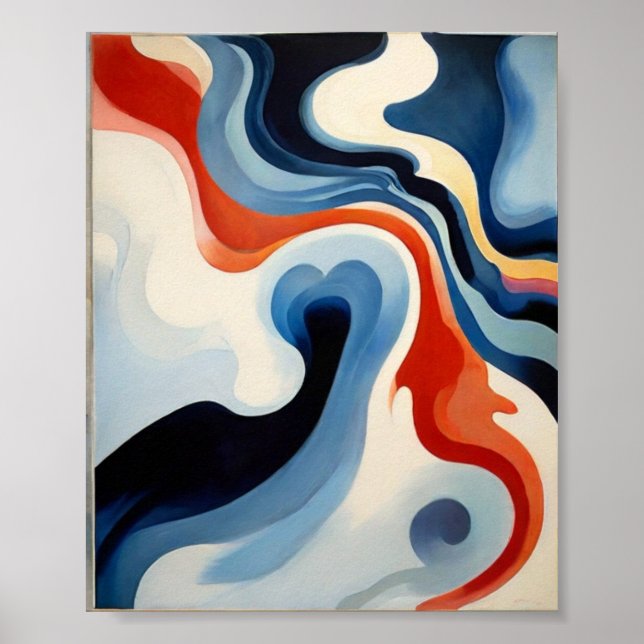 Abstraction Blue by Georgia O'Keeffe Poster (Frente)