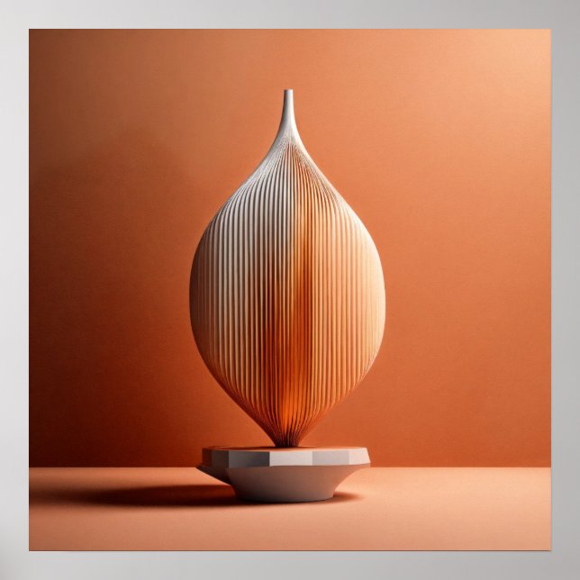 Abstrato 3D arte minimalista para Poster de parede (Frente)