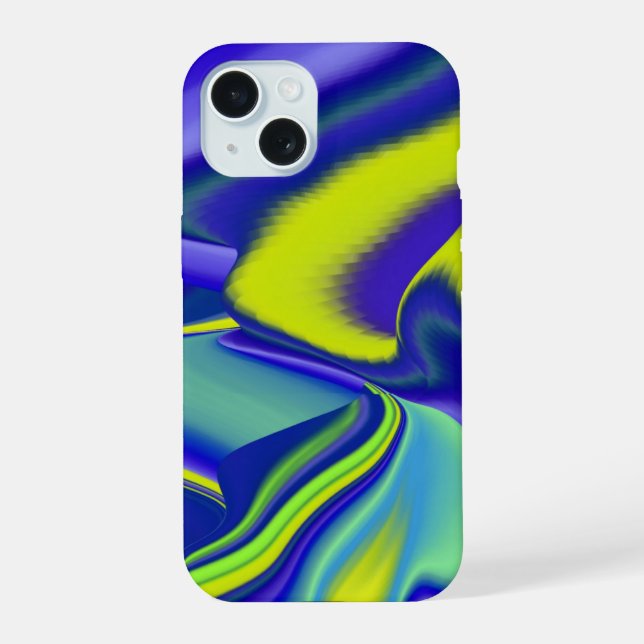 abstrato 3D em azul verde roxo (Verso)