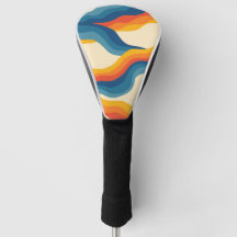 Abstrato 70s Padrão de faixa de luz azul retroalar