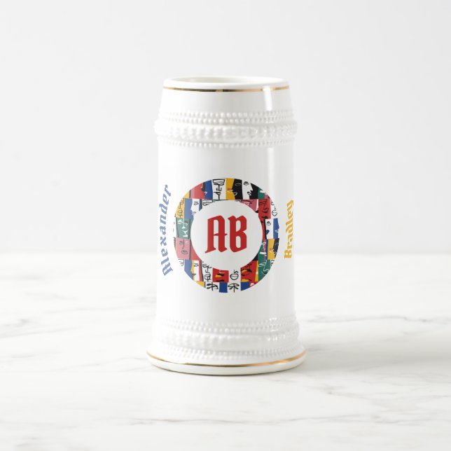 Abstrato africano face Caneca de cerveja (Centro)